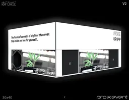 30x40 Île booth design by Pro-X Exhibits